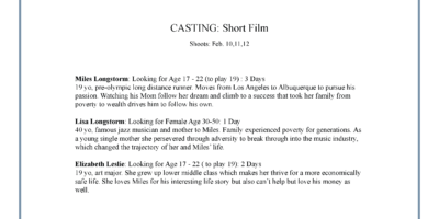 Casting Call for Short Film