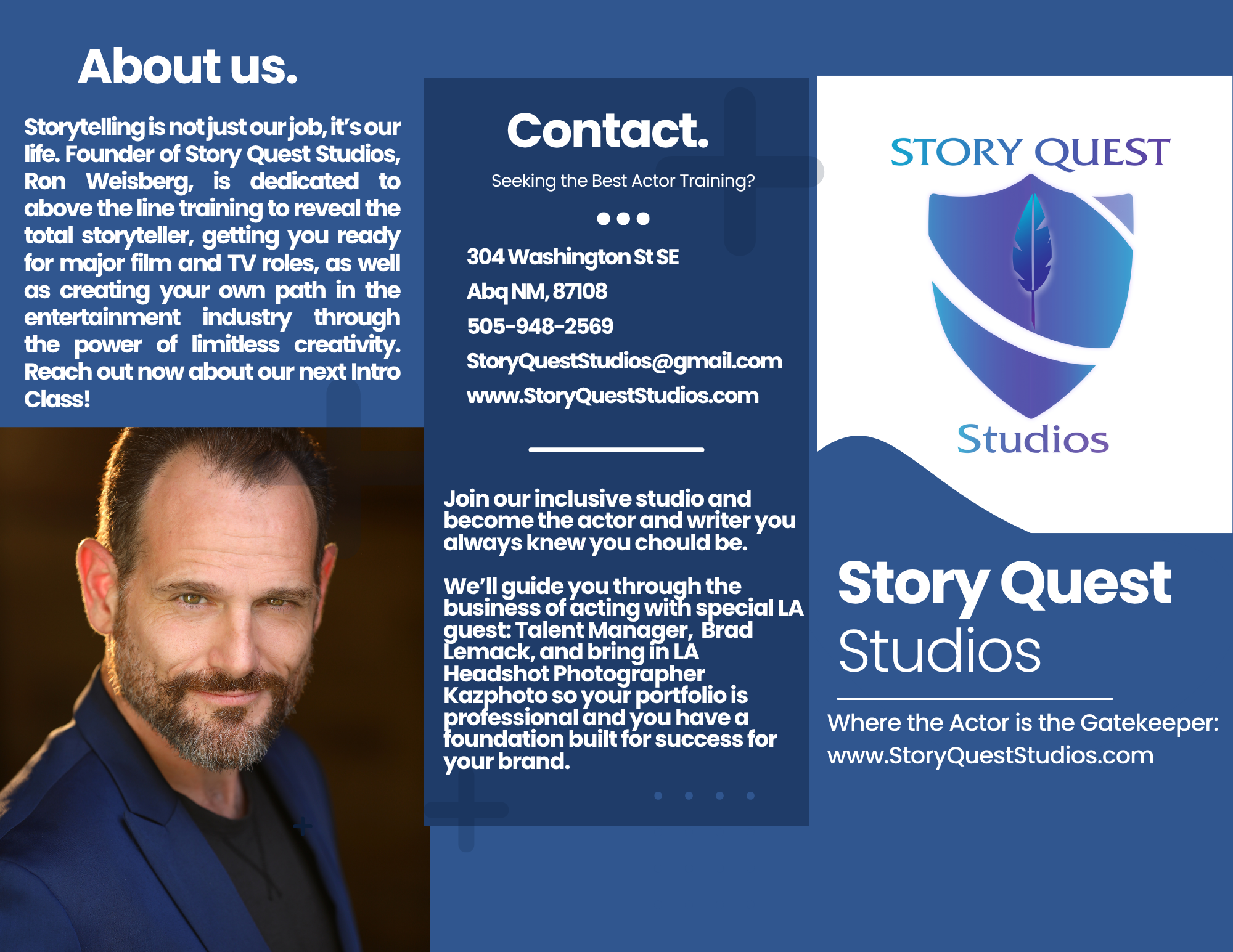 Story Quest Studios brochure cover